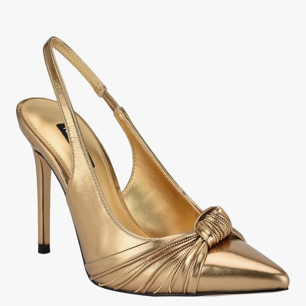 Nine West Gold Slingback Heels